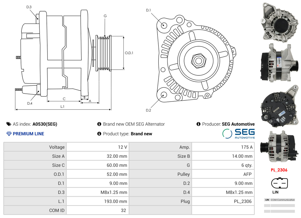 Freewheel Gear, starter - SD0087 AS-PL