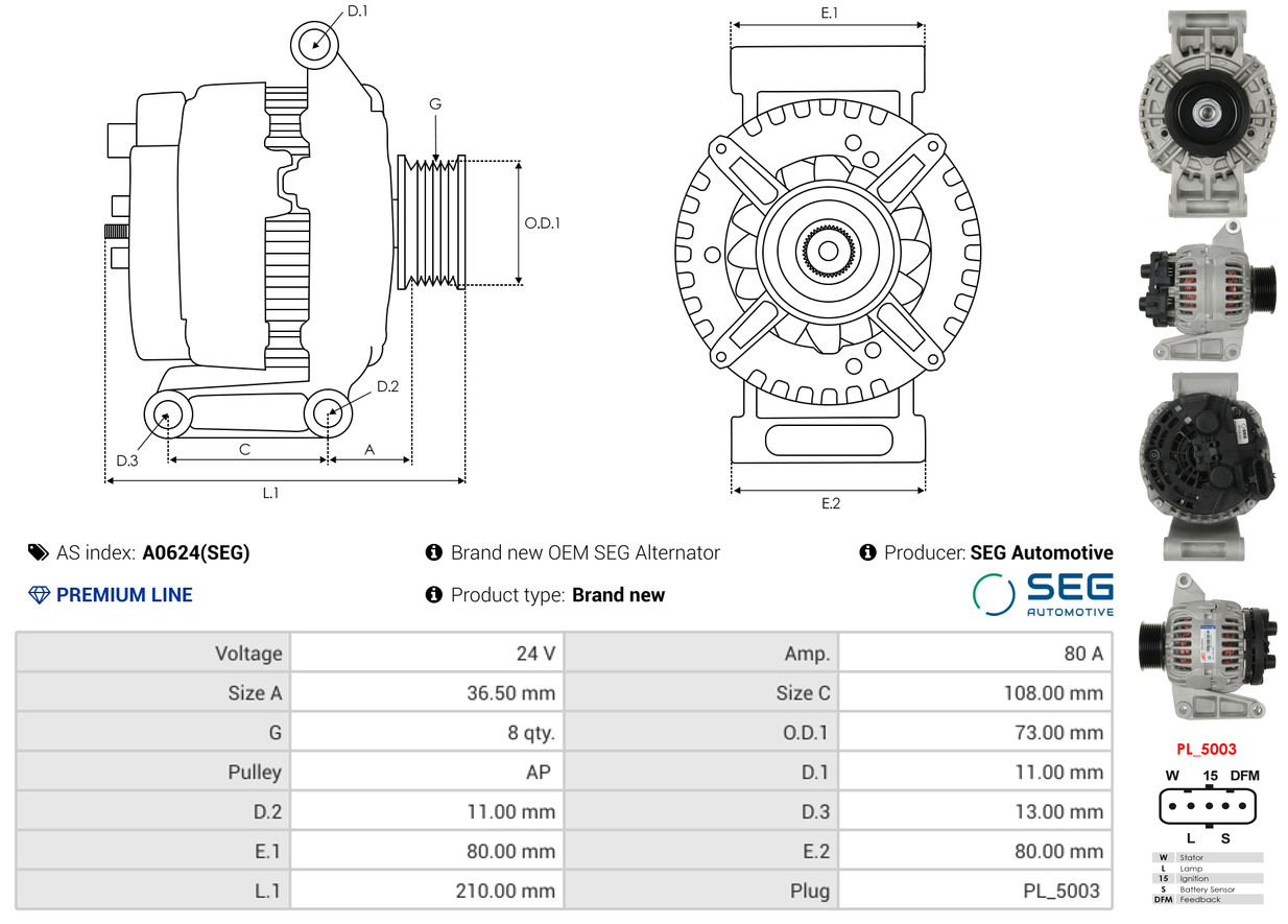 Alternatore - A0071 AS-PL