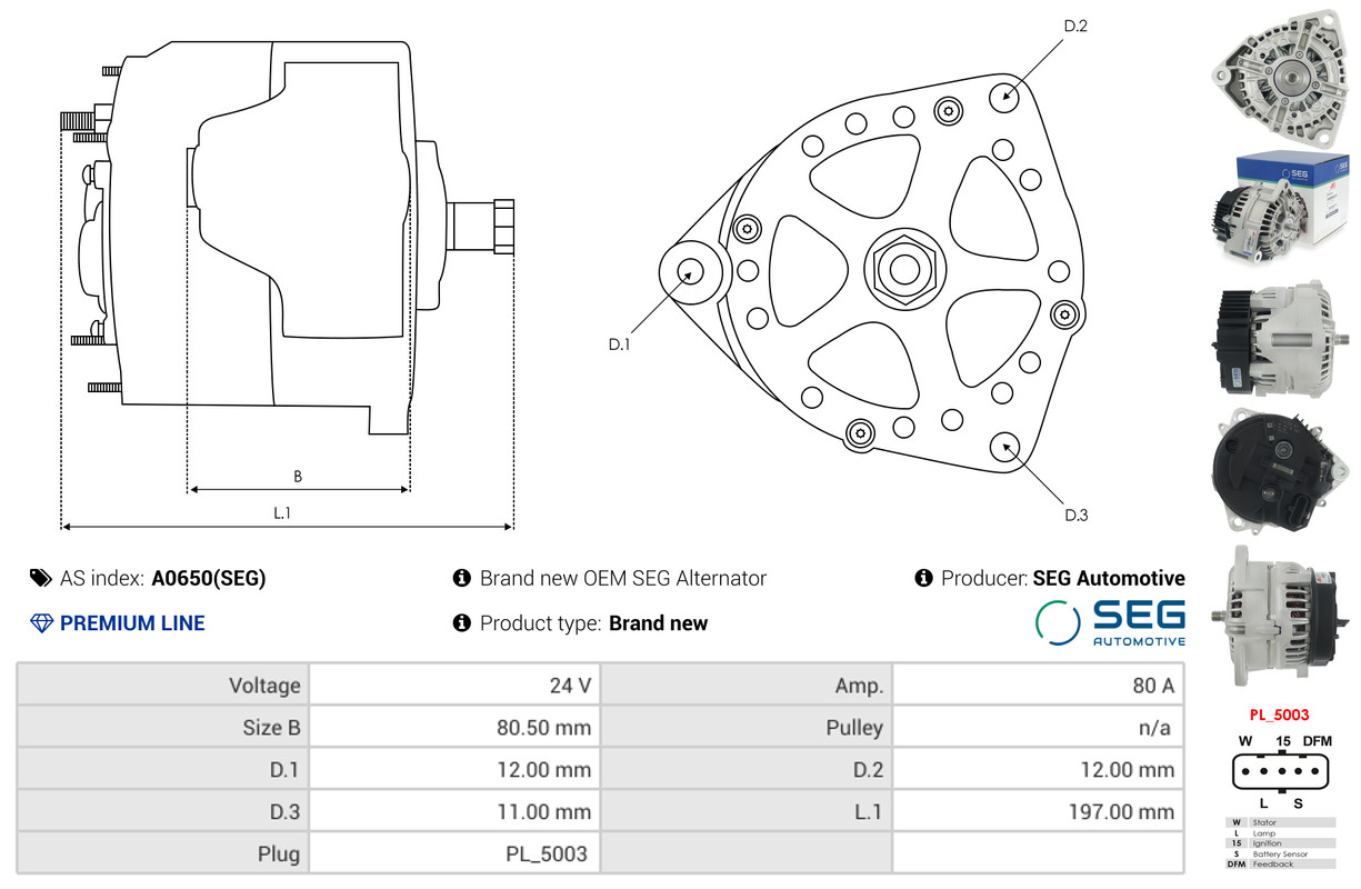 Solenoid Switch, starter - SS2013 AS-PL