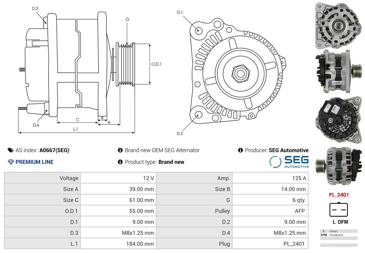 Solenoid Switch, starter - SS4002 AS-PL