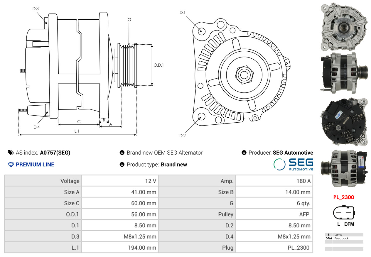 Starter - S0093 AS-PL