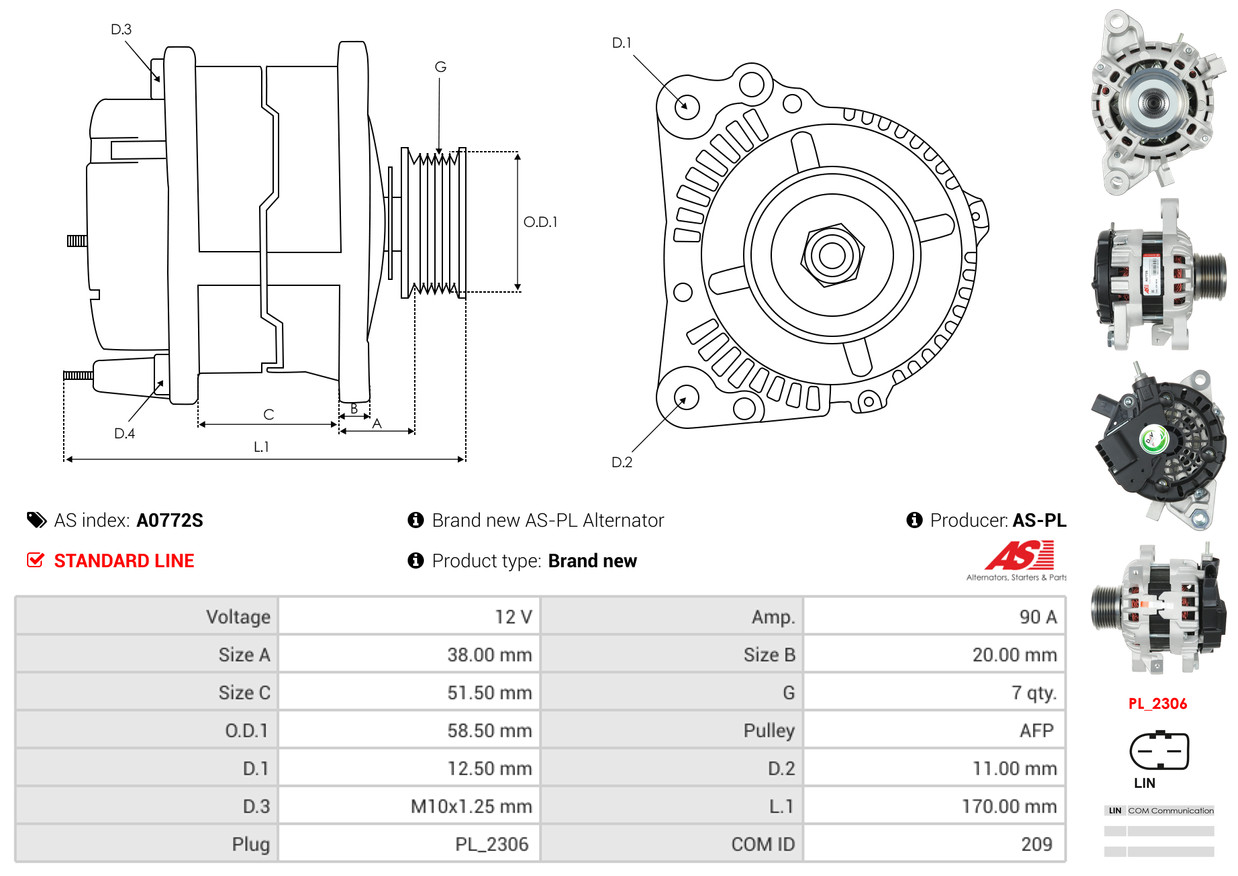 Generator - A0772S AS-PL