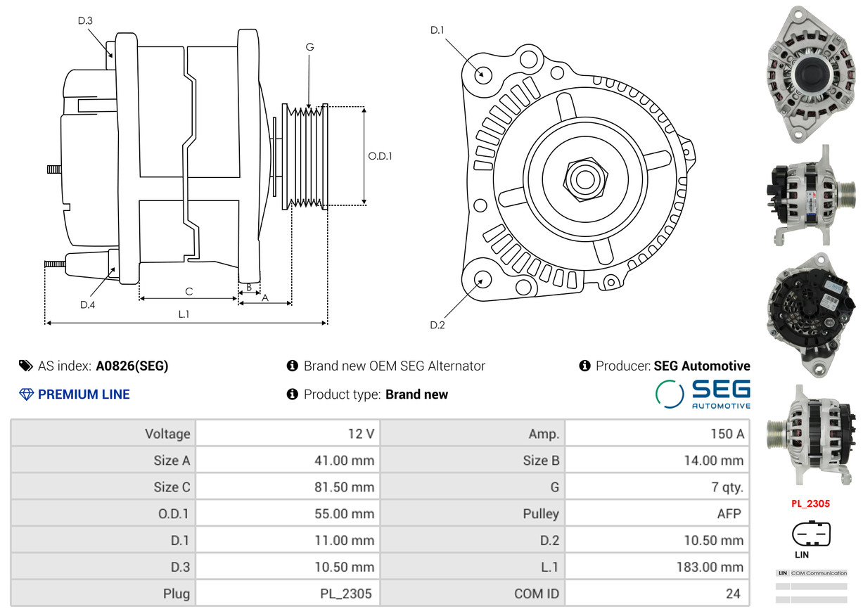 Freewheel Gear, starter - SD0100 AS-PL