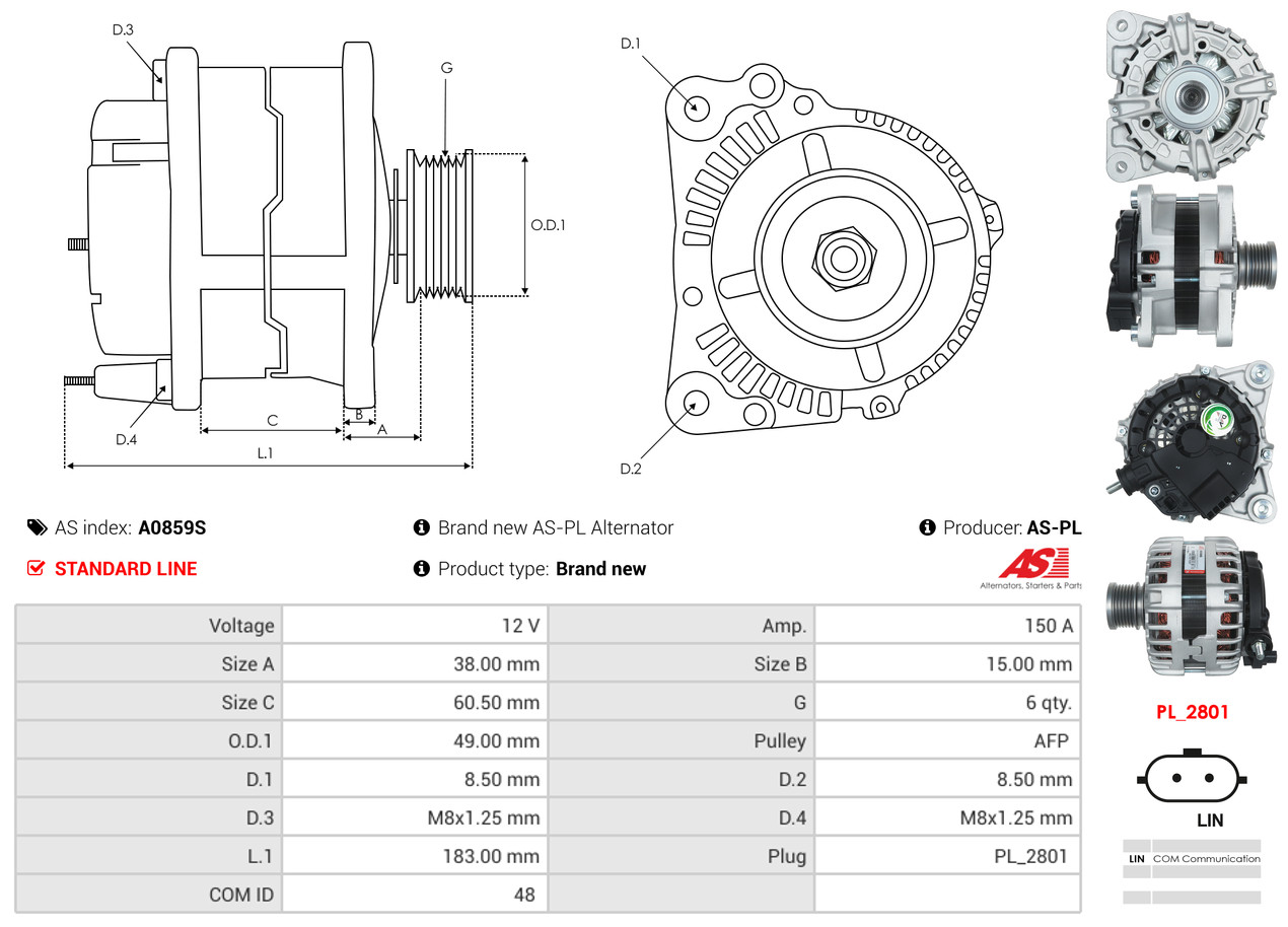 Generator - A0859S AS-PL