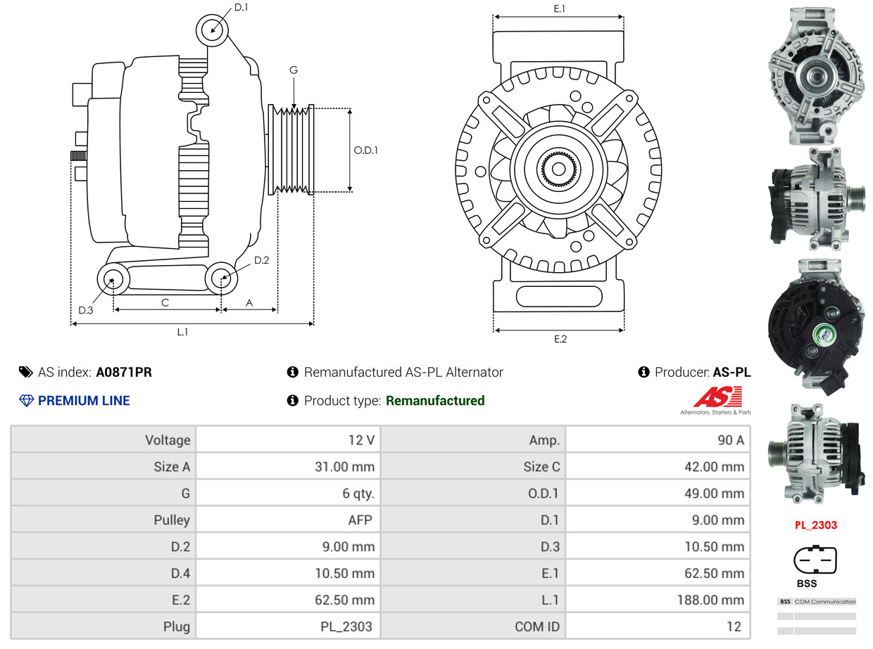 Generator - A0871PR AS-PL