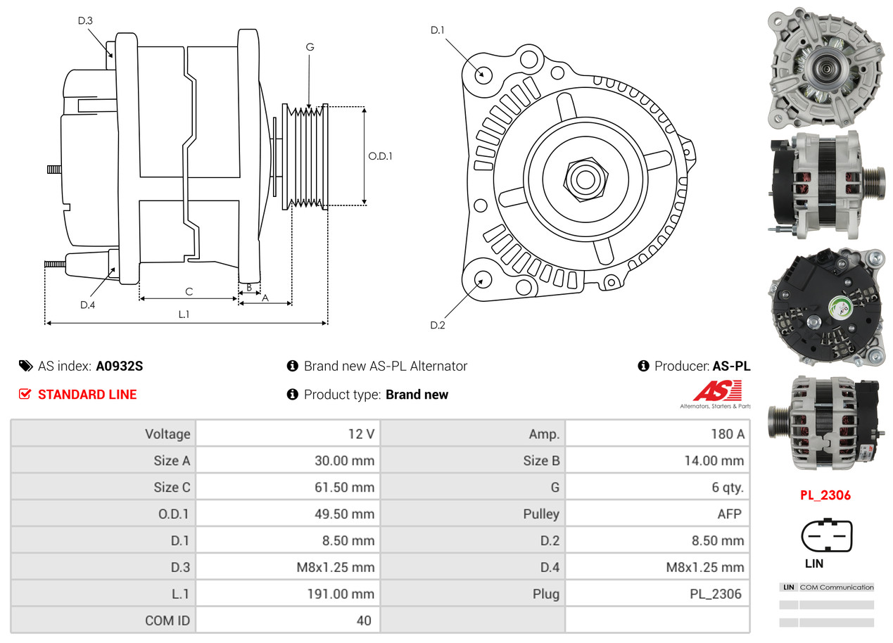 Generator - A0932S AS-PL
