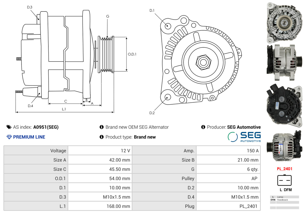 Solenoid Switch, starter - SS2009 AS-PL