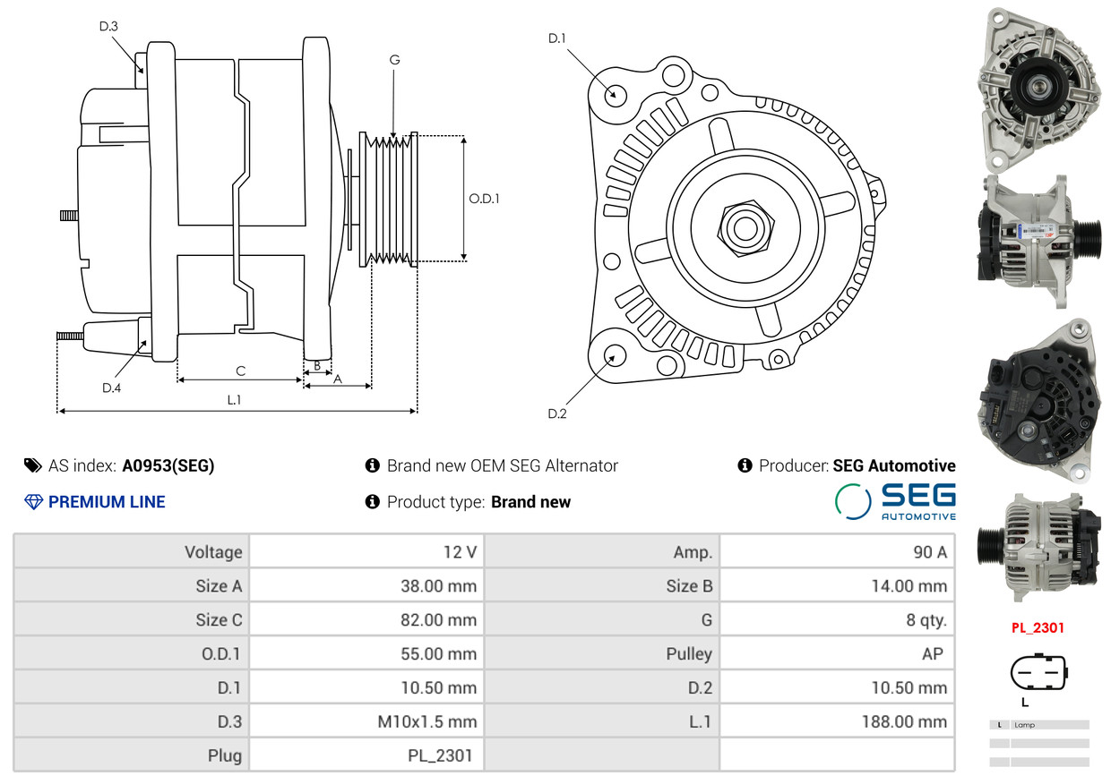 Freewheel Gear, starter - SD0052 AS-PL