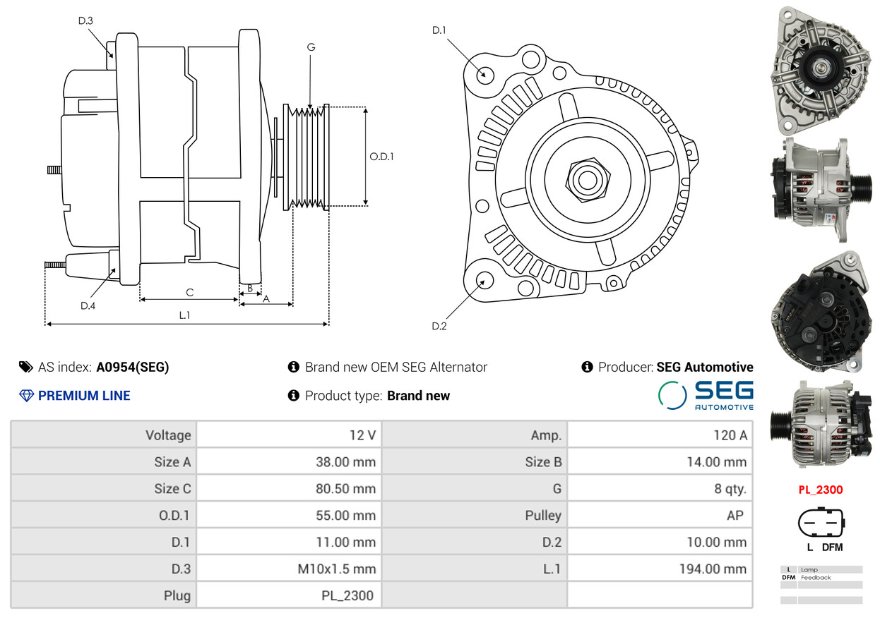 Freewheel Gear, starter - SD0058 AS-PL