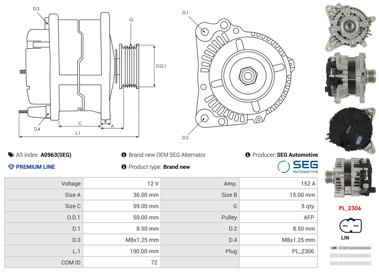 Freewheel Gear, starter - SD0075 AS-PL