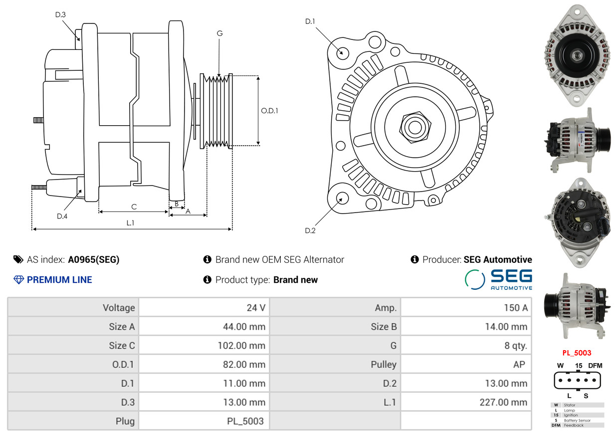 Alternator Regulator - ARE9022 AS-PL
