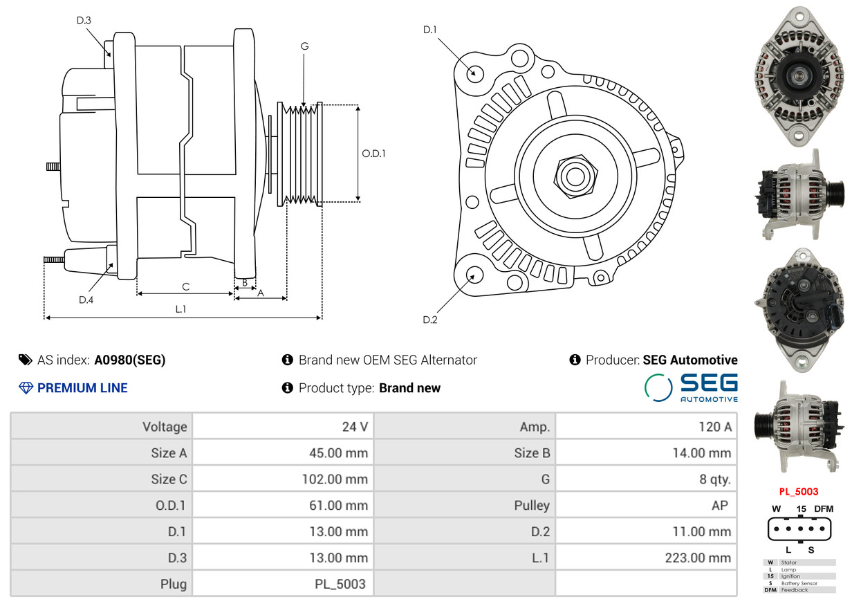 Alternator Regulator - ARE0041 AS-PL
