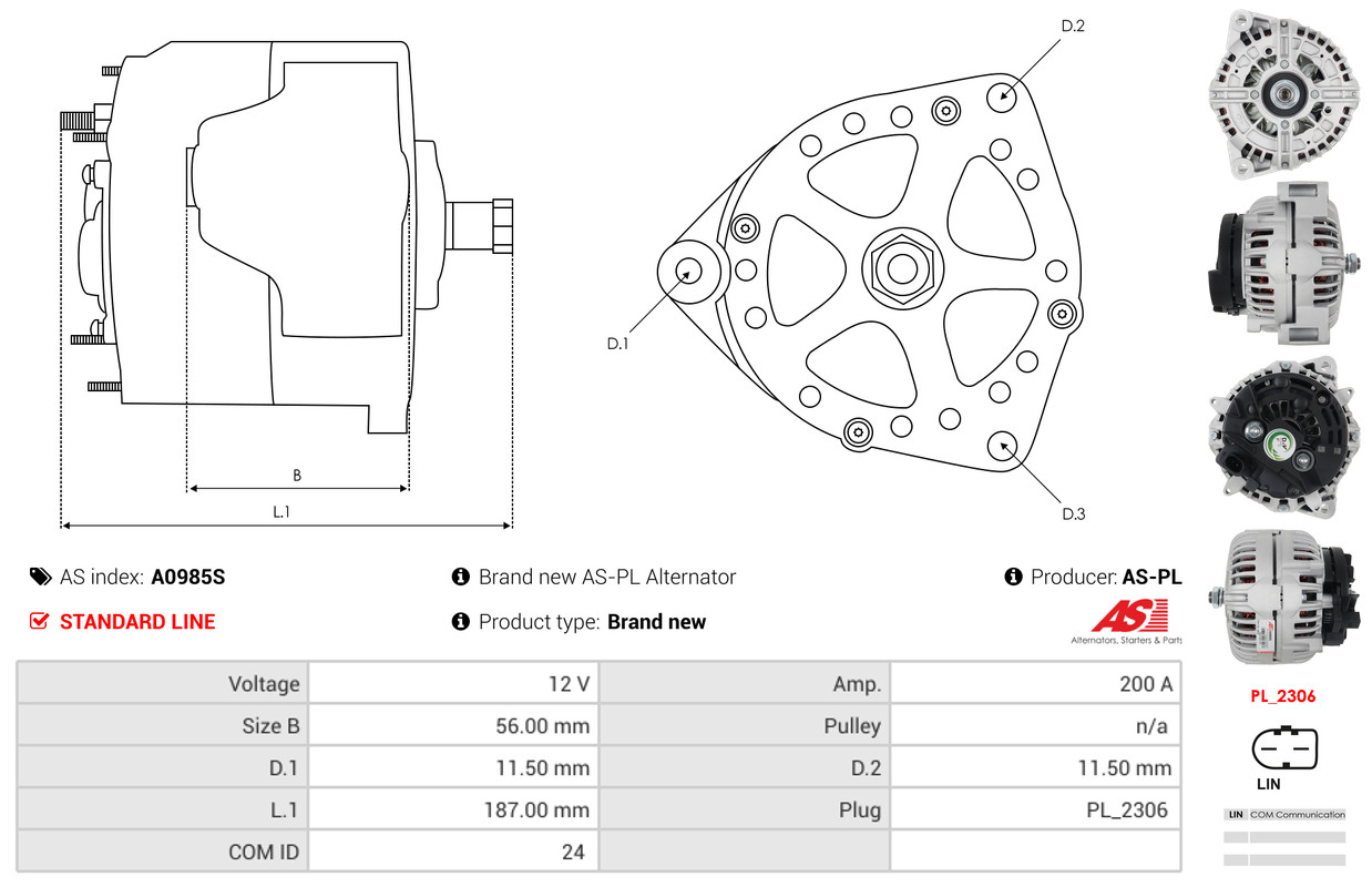 starteris - S4007 AS-PL