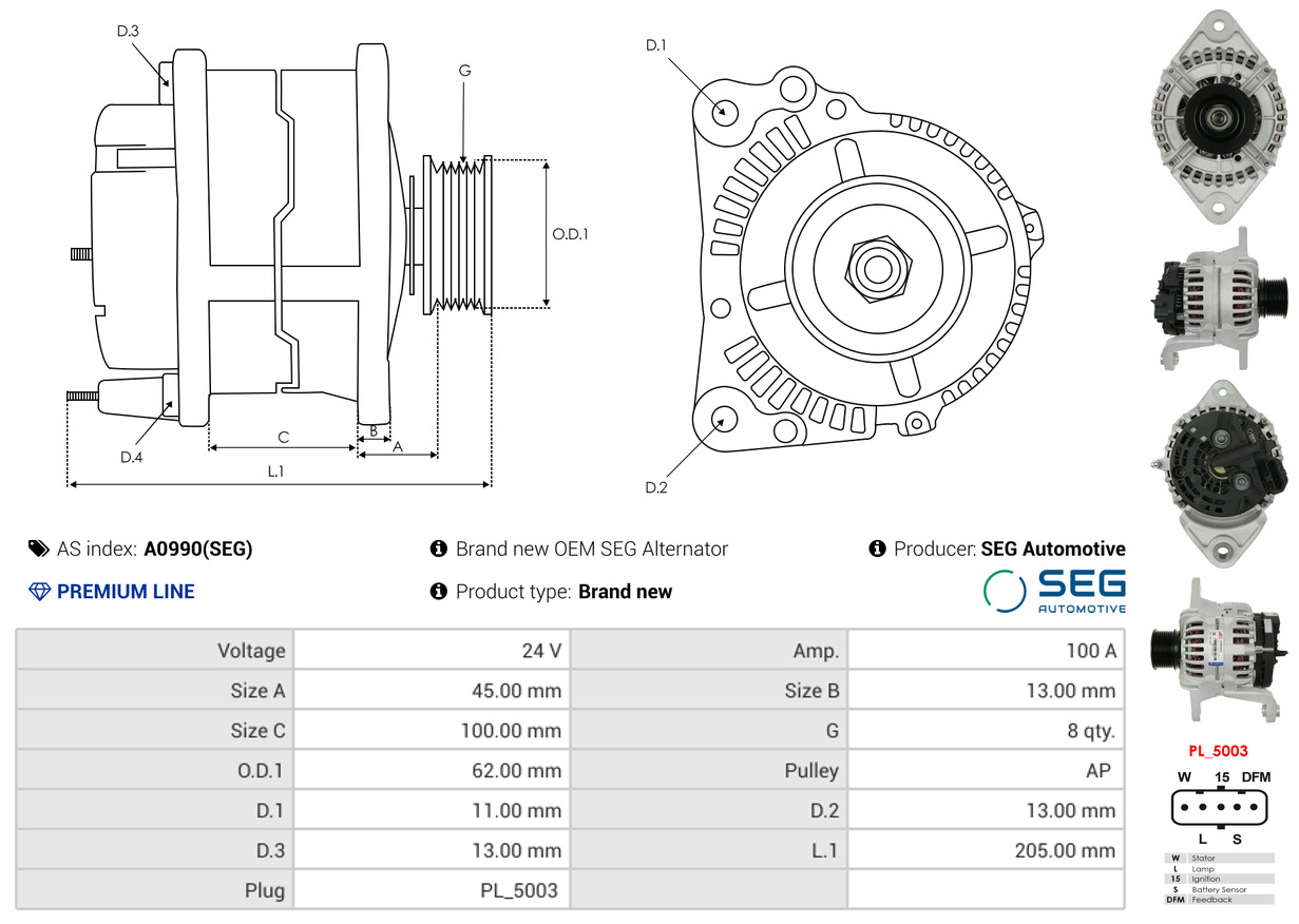 Rotore, Alternatore - AR4002 AS-PL