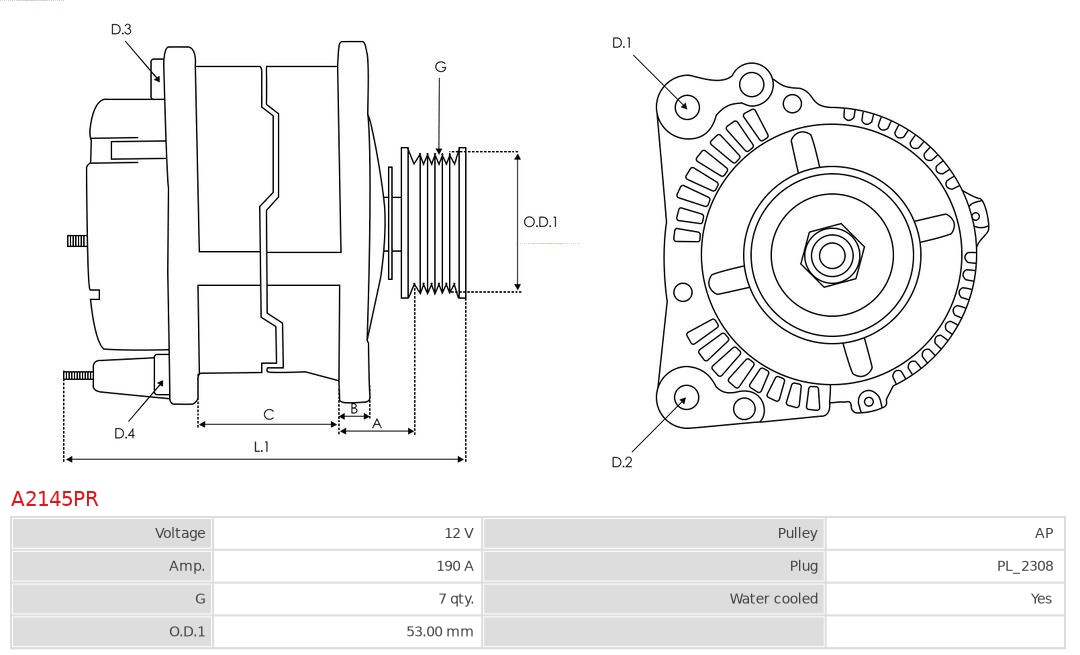 Rectifier, alternator - ARC0010 AS-PL