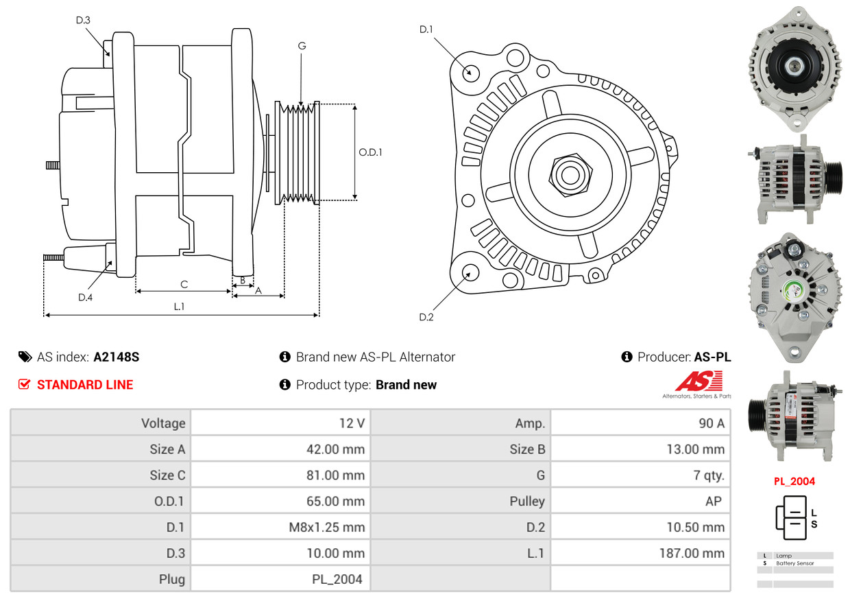 Generator - A2148S AS-PL