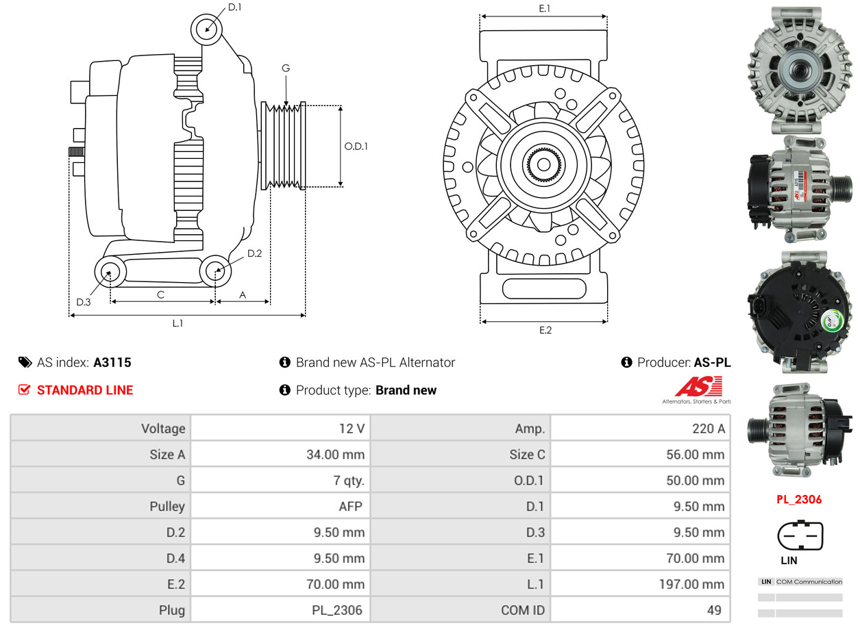 Generator - A3115 AS-PL