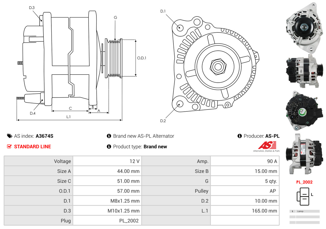 Generator - A3674S AS-PL