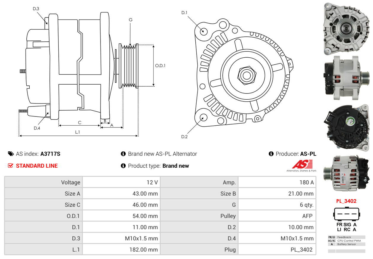 Alternatore - A5008 AS-PL