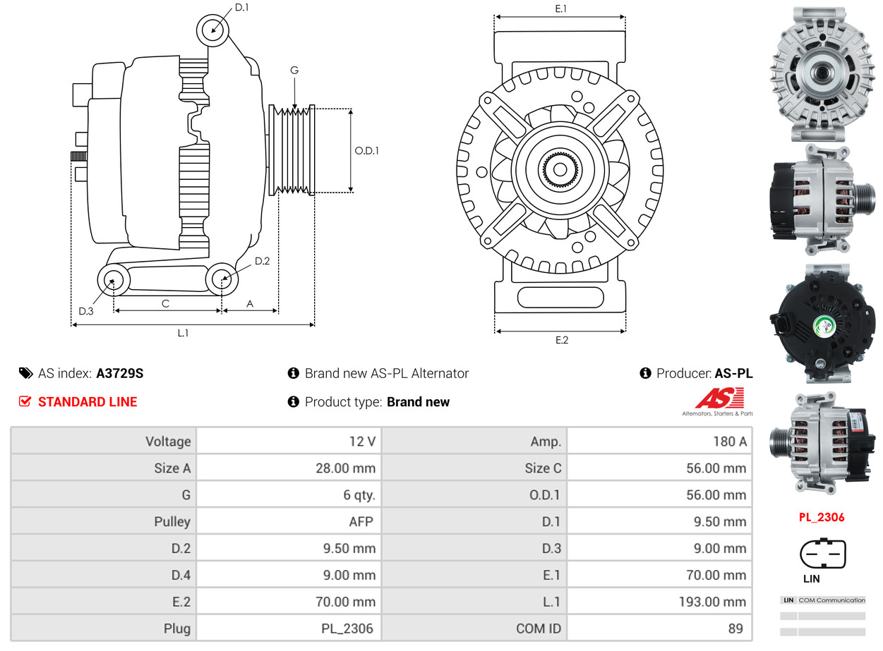 Freewheel Gear, starter - SD0110 AS-PL