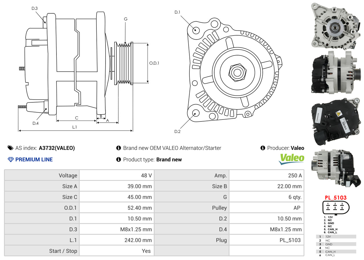 Starter - S2002 AS-PL