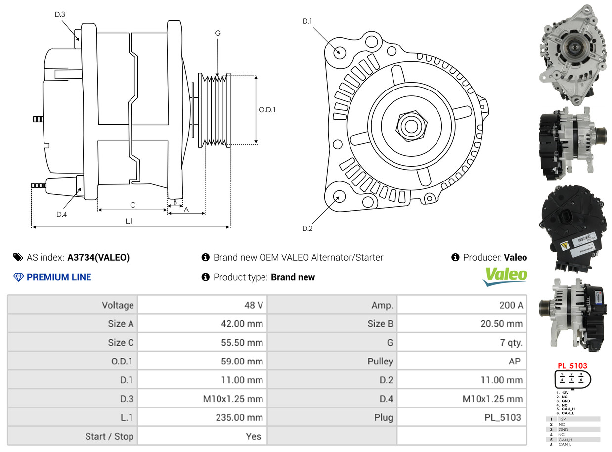 Starter - S2004 AS-PL