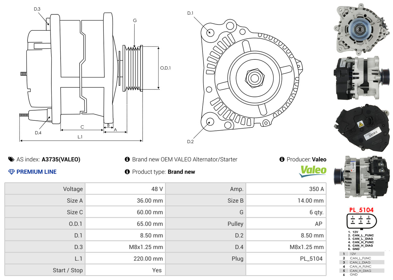 Starter - S2005 AS-PL