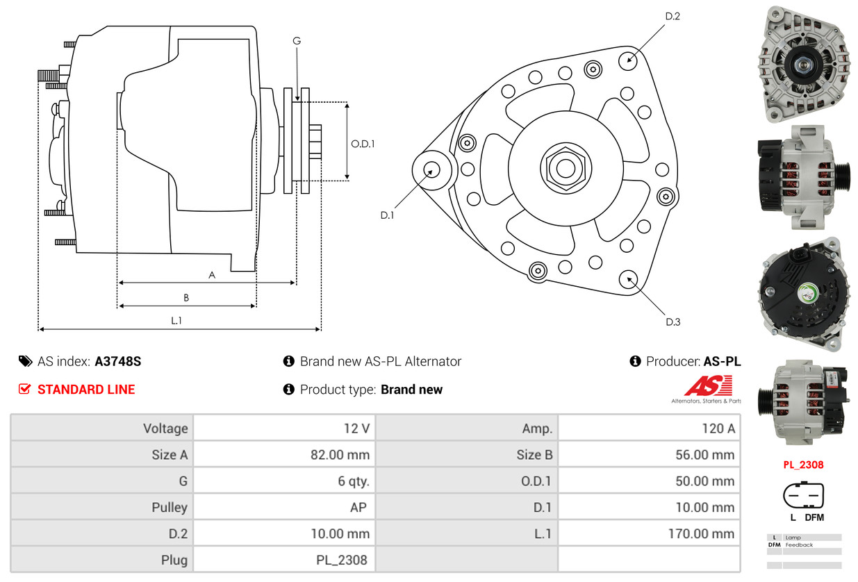 Generator - A3748S AS-PL