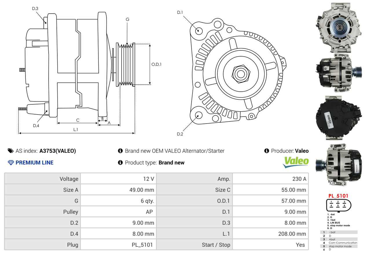 Starter - S6002 AS-PL