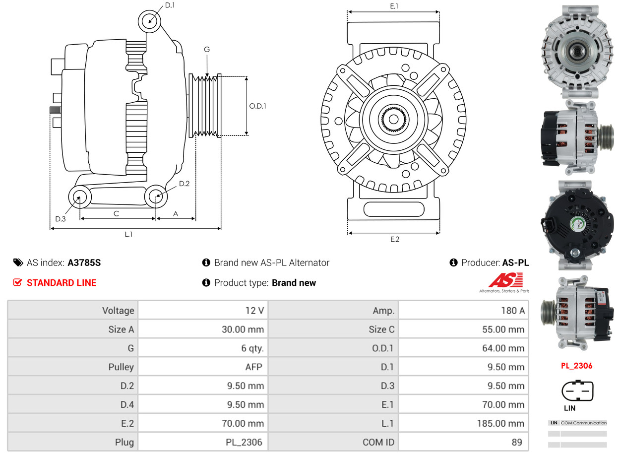 Alternator Regulator - ARE9023 AS-PL