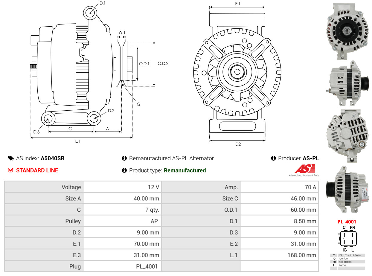 Generator - A5040SR AS-PL