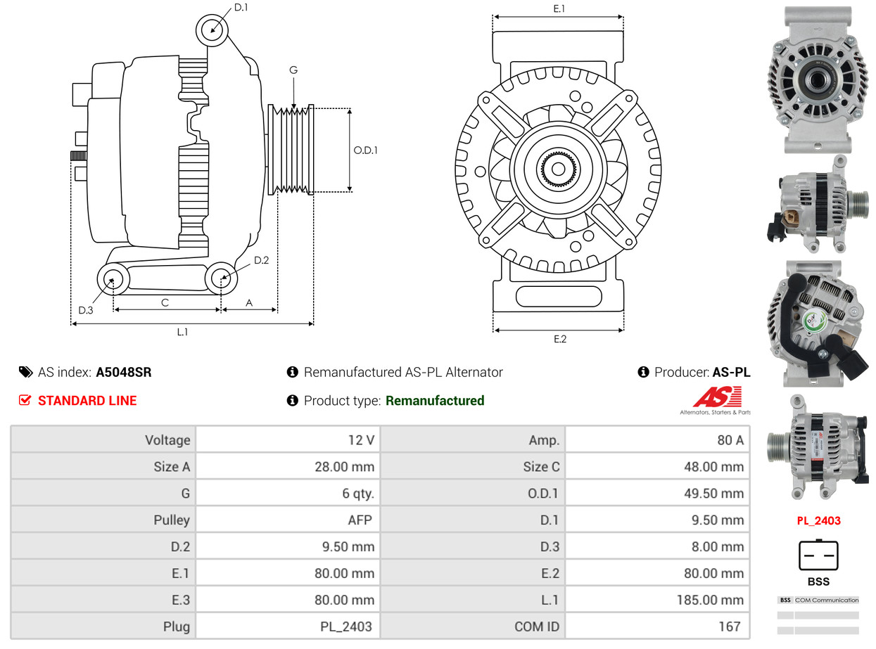 Generator - A5048SR AS-PL