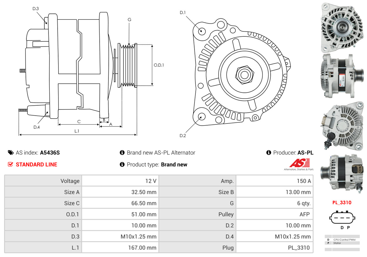 Generator - A5436S AS-PL