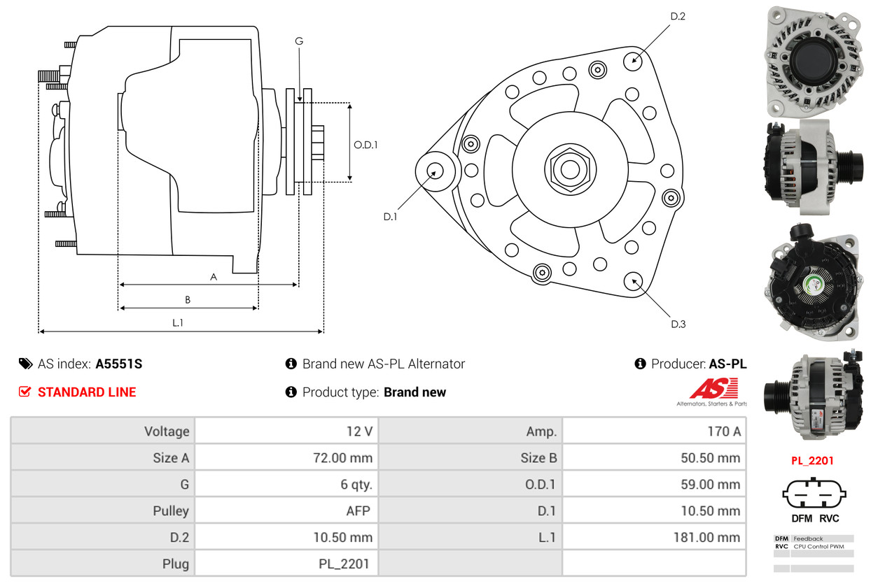 Pulley, alternator - AP0004 AS-PL