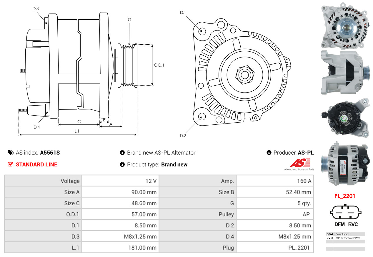 Rectifier, alternator - ARC0001 AS-PL