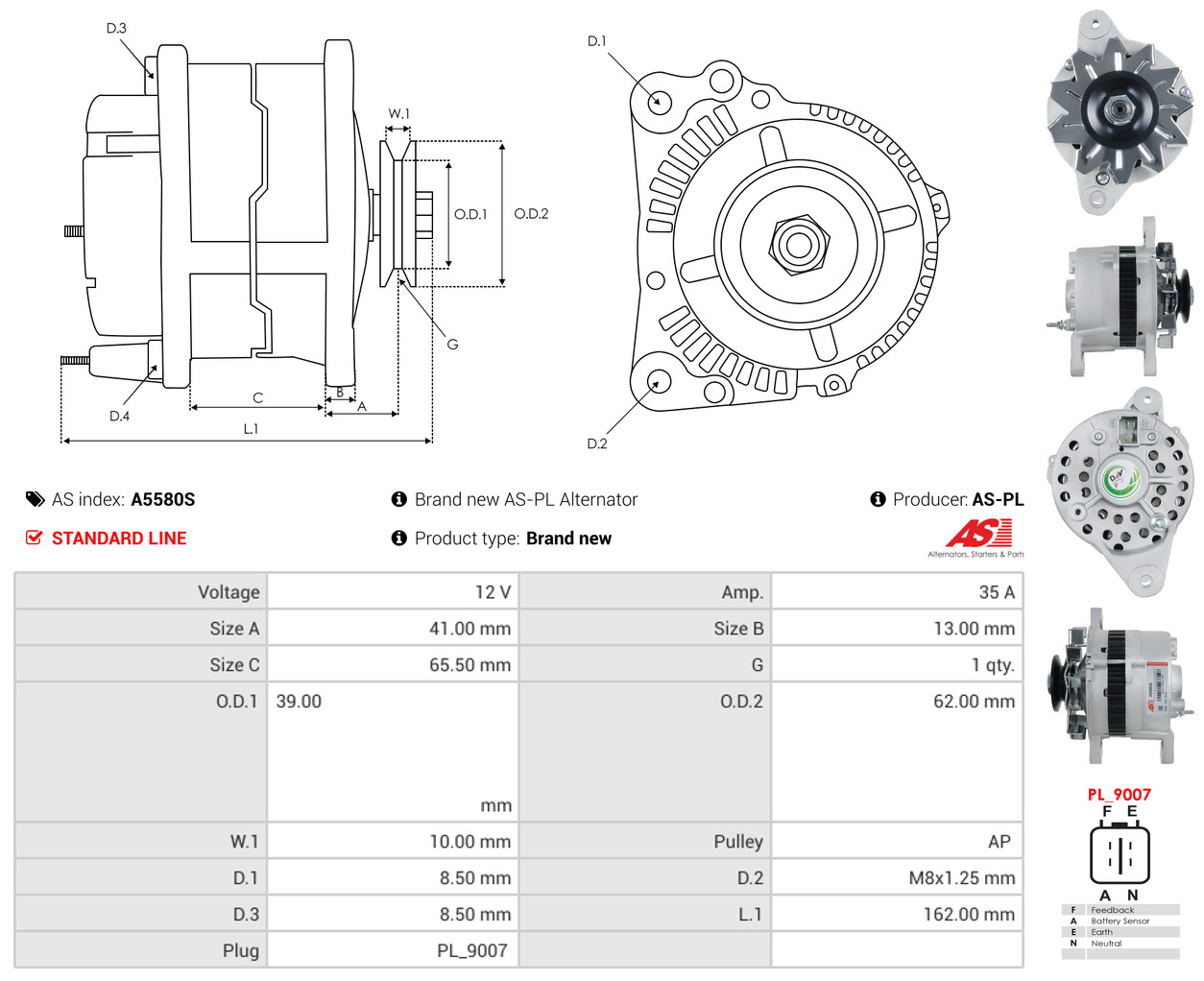 Freewheel Gear, starter - SD1001 AS-PL