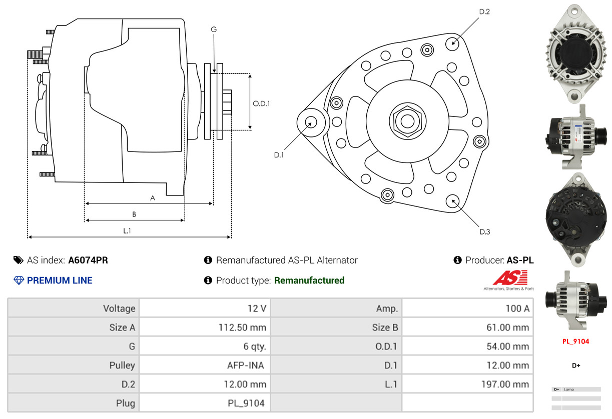 Generator - A6074PR AS-PL