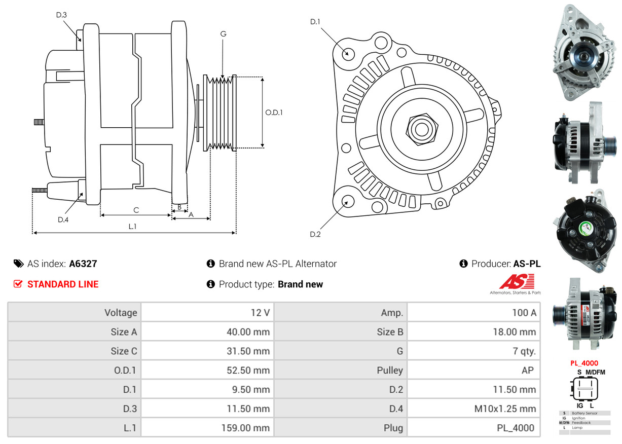Generator - A6327 AS-PL