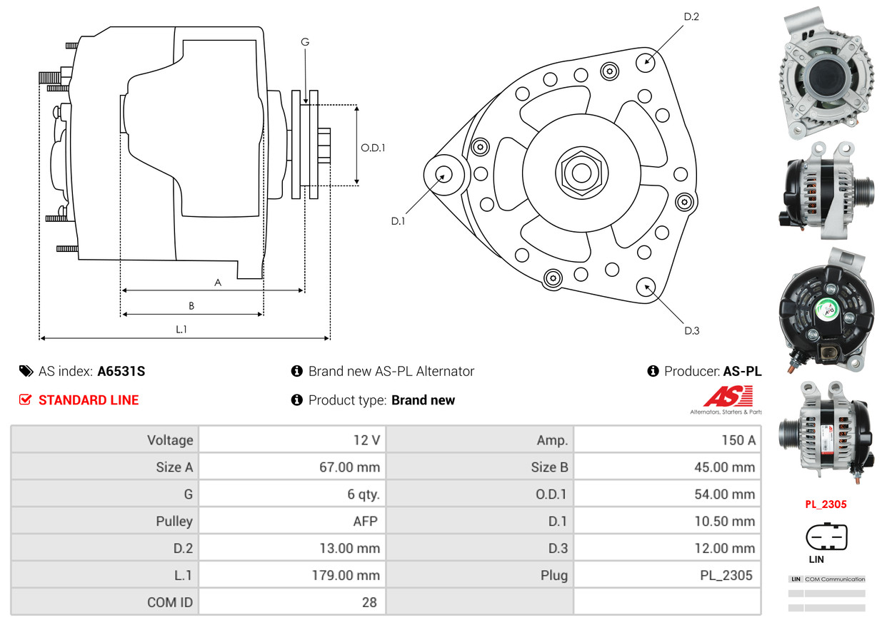 Generator - A6531S AS-PL
