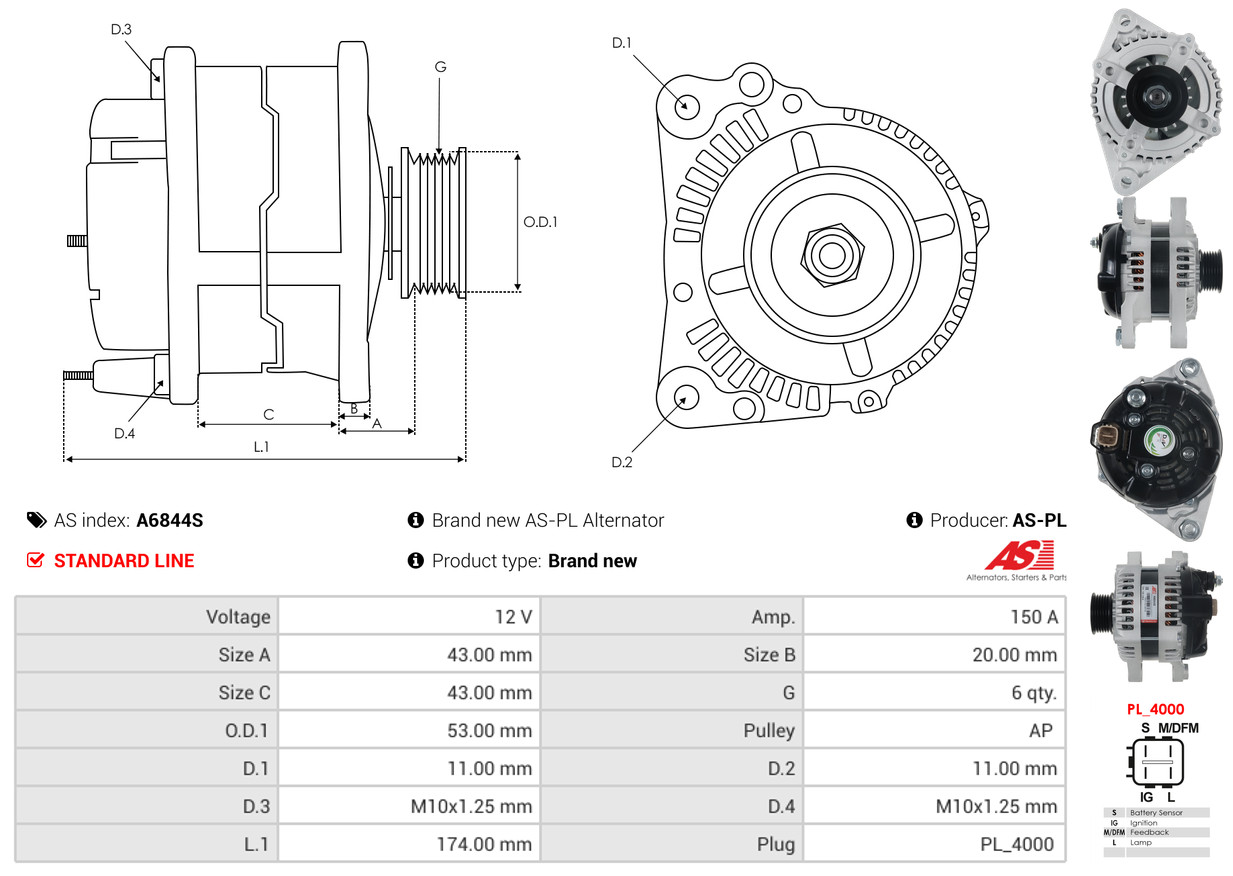 Freewheel Gear, starter - SD9002 AS-PL