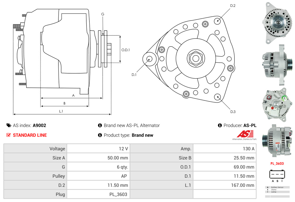 Alternatore - A9002 AS-PL