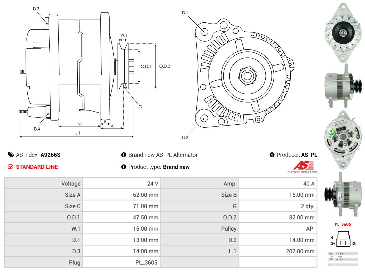Generator - A9266S AS-PL