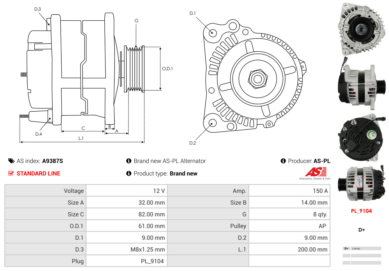 Generatorfreilauf - AFP0010 AS-PL