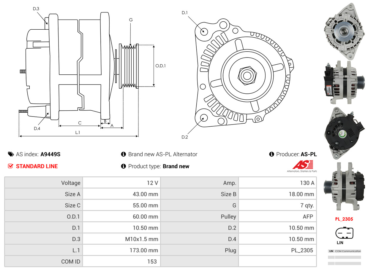 Generator - A9449S AS-PL