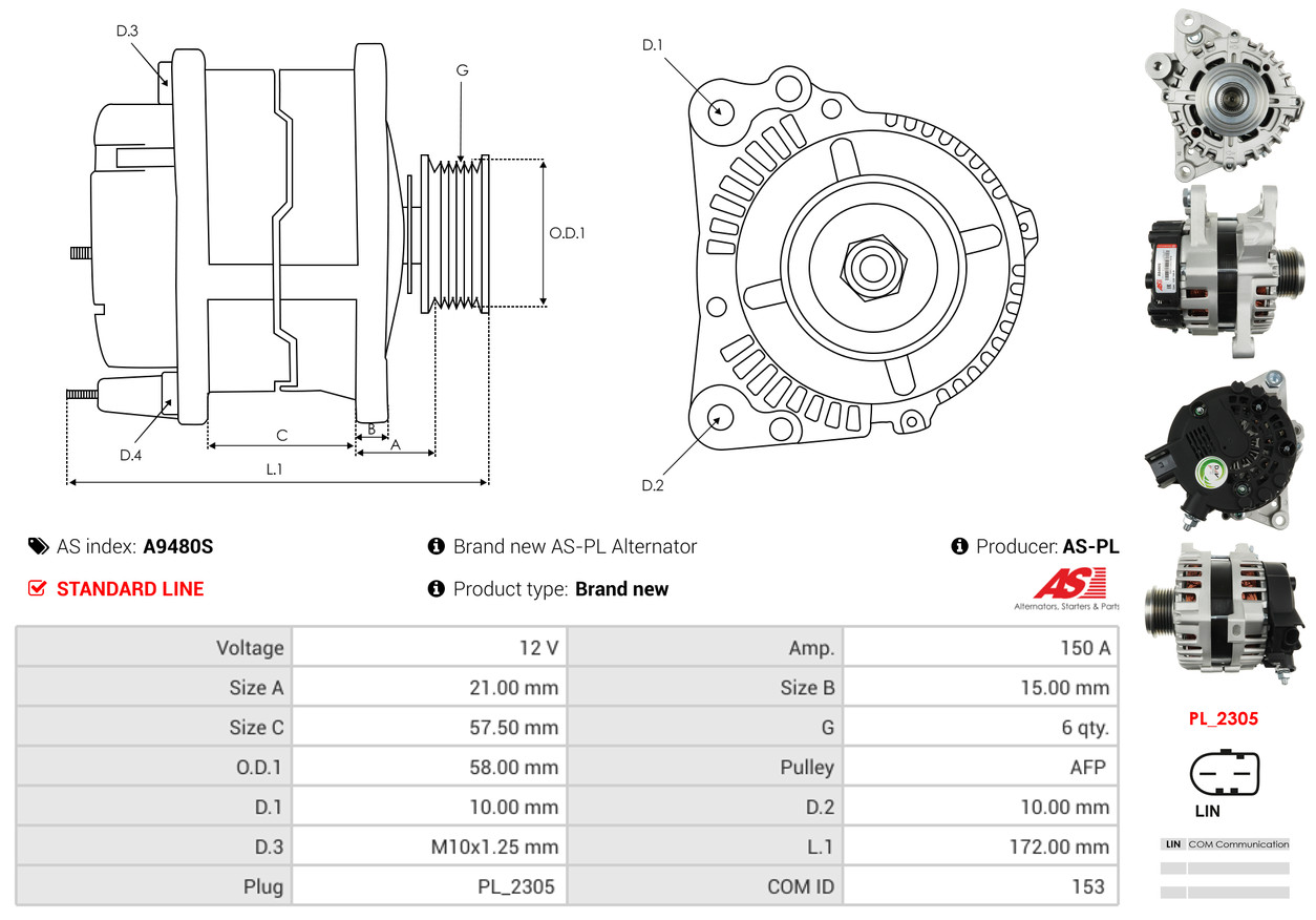 Generator - A9480S AS-PL