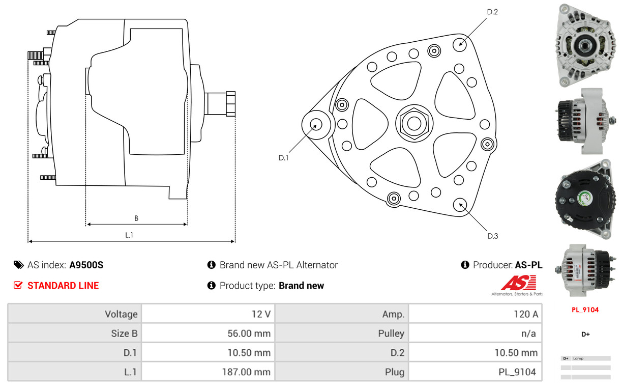 Freewheel Gear, starter - SD9017 AS-PL