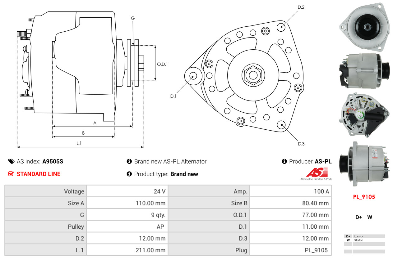 Freewheel Gear, starter - SD3005 AS-PL