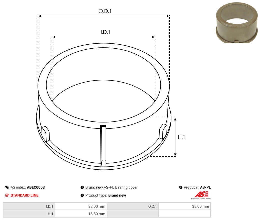Protective Cap, alternator - ABEC0003 AS-PL