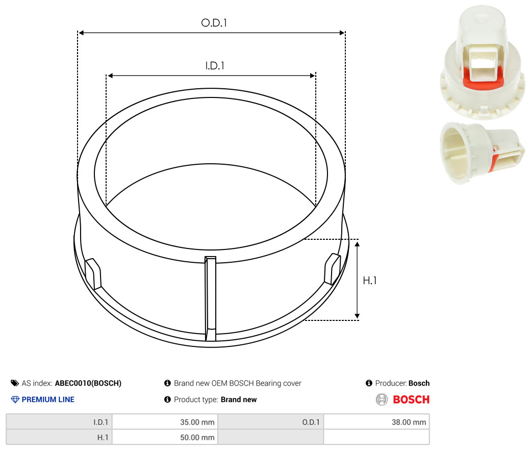 Protective Cap, alternator - ABEC0010(BOSCH) AS-PL