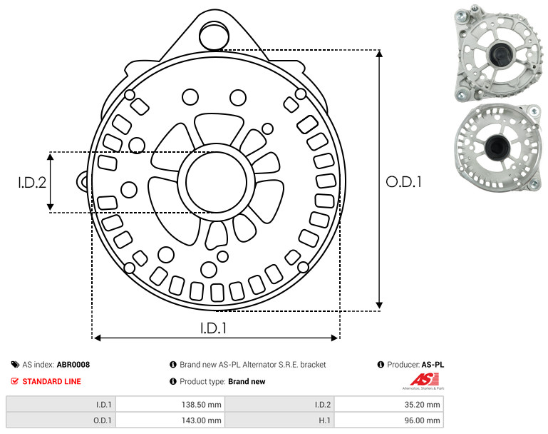 Protective Cap, alternator - ABR0008 AS-PL